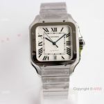 GF Factory Stainless Steel Cartier Santos de 9015 Replica Watch 39mm for Men